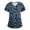 AE09-Dark Blue, variant on Inglocry Christmas Scrub Tops Woman V Neck Short Sleeve Nursing Tops with Pockets Winter Holiday Print Scrub Top with Pockets Green M