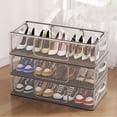 thumbnail image 2 of Transparent Shoe Storage Box Space Saving Stackable Shoe Container for Home Dorm, 2 of 5