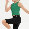 thumbnail image 4 of Xijirk Girls Ribbed Knit Cropped Tank Top Round Neck Sleeveless Casual Athletic Summer Tee,11-12 Years, 4 of 6