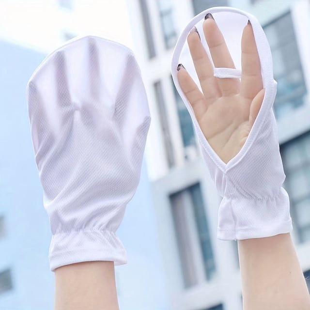 Estbridge 1 Paire de Gants de Protection Solaire Premium - Design Respirant et Rafraîchissant Sans Doigts pour Hommes et Femmes - Idéal pour Conduite Pêche Cyclisme Randonnée Canoë et Aviron au Printemps et à l'Été