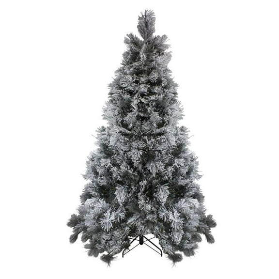 7.5 ft. Flocked Black Spruce Artificial Christmas Tree - Unlit