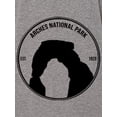 thumbnail image 3 of Gravity Outdoor Co. Arches National Park Mens T-Shirt - Athletic Grey - S, 3 of 3