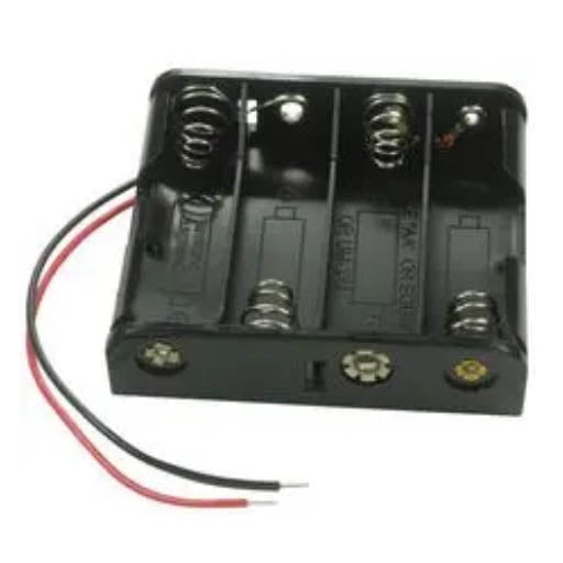 884474H - BATTERY HOLDER AAX4 PLASTIC WITH WIRES