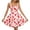 Red#2, variant on Women's Pleated Short Sleeve Dress,Women's Valentine's Day Love Printed Cute Retro Strap Dress Red L