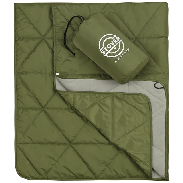 Manta STOVER 200 x 140 cm, impermeable y cortaviento, color verde oliva