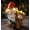 Gnome - Highland Cow, variant on Garden Statue with Solar Lantern - Outdoor Bunny Figurine Decor with LED Lights, Weather-Resistant Yard Art Sculpture for Patio, Lawn, Pathway, and Housewarming