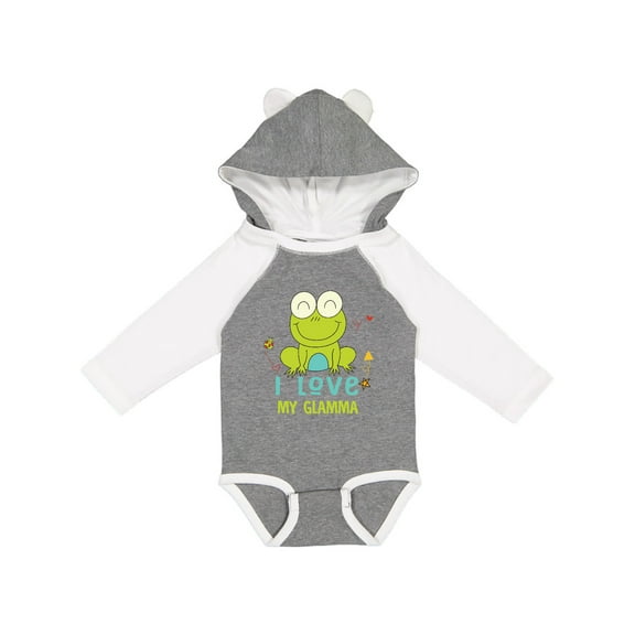 Inktastic Cute Frog from Grandma, I Love My Glamma Boys or Girls Long Sleeve Baby Bodysuit