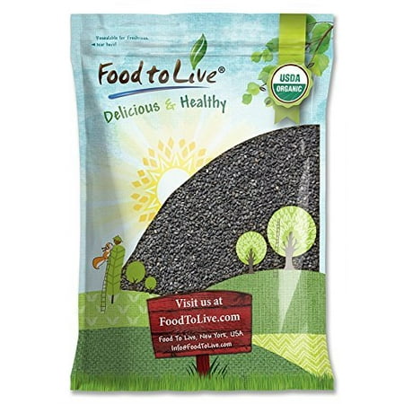 Organic Black Sesame Seeds, 8 Pounds - Raw, Unhulled, Non-GMO, Kosher, Vegan, Bulk, Kala Til - by Food to