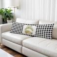 thumbnail image 2 of Yellow Lemon Throw Pillow Covers, Summer Country Truck Floral Botanical Black Plaid Soft Breathable Pillow Cases with Zipper for Sleeping, Long Body Pillowcases for Couch Bed Sofa Chair 20x54 Inches, 2 of 9
