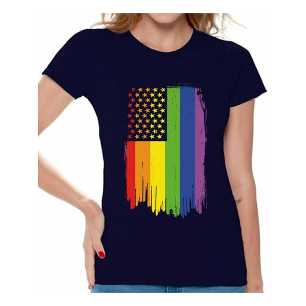 Awkward Styles - Awkward Styles Rainbow Ladies T Shirt Lesbian Shirt ...