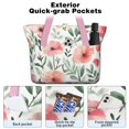 thumbnail image 2 of Tote Bag for Women - Floral Pattern Shoulder Bag - Large Utility Work Duffle Bag with Zipper Handbag for Travel, Work, Sprots, 2 of 5