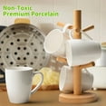 thumbnail image 2 of White Ceramic Mugs Set of 4, 16 Ounce Porcelain Mugs with Handles, Large Coffee Cups for Coffee, Tea, Hot Cocoa, Milk, Microwave and Dishwasher Safe, 2 of 7