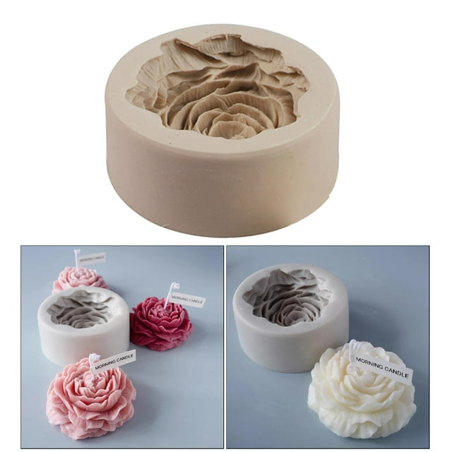 Molde de vela de rosa 3D - Moldes de silicona para manualidades con flores para jabón, baño, barra de loción, chocolate, vela, crayón, cera hechos a m Macarena Moldes de fabricación de jabón