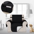 thumbnail image 1 of Deconovo Funda de sofá resistente al agua, 1 unidad, color negro, 53 cm de ancho x 190 cm de largo, funda protectora para muebles, ideal para mascotas y niños., 1 of 7