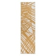 thumbnail image 2 of World Rug Gallery Contemporary Nature Inspired Tropical Leaves Reversible Indoor/Outdoor Area Rug - Yellow 2'x7', 2 of 8