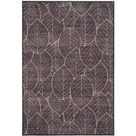 SAFAVIEH Martha Stewart Blathnaid Floral Leaf Area Rug, Charcoal/Multi, 8' x 11'2"