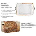 thumbnail image 3 of Square Storage Basket 14.2*10.2*8.3 Inch One Sizex1 Shelf Basket Open Home Storage Bins Bedroom Storage Basket Closet Storage Stylish Decor Prairie Brown Lion, 3 of 9