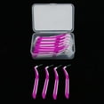 thumbnail image 3 of lionlar 30 Pieces Interdental Brush Toothpick Floss Teeth Cleaner Oral Care Rose Red, 3 of 9