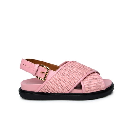 

Marni Woman Pink Leather Blend Sandals