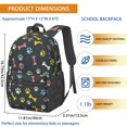 thumbnail image 3 of Dog Paw Print and Bones Black Pattern 17" School Backpacks for Teens,Waterproof Oxford Fabric,S-Shape Padded Straps for School,Travel,Hiking,Camping, 3 of 6