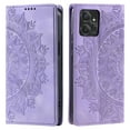 thumbnail image 1 of Techcircle Support Magnétique Antichoc en Cuir PU pour MOTO g Power 5G, Violet, 1 of 5