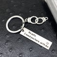 thumbnail image 3 of ddioayh Stainless Steel Handcuff Keychain for Dad Daughter Gift with Inspirational Message, 3 of 9