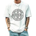 thumbnail image 2 of Men's T Shirts New Trendy Sports Shirt Round Neck Patterned Tee Loose style Creative Gifts for Friends L, 2 of 4