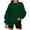 Green-1, variant on Moocorvic Long Sleeve Shirts for Women Fashion Woman Long Sleeve Round Neck Loose Sweatshirt Solid Blouse Tops