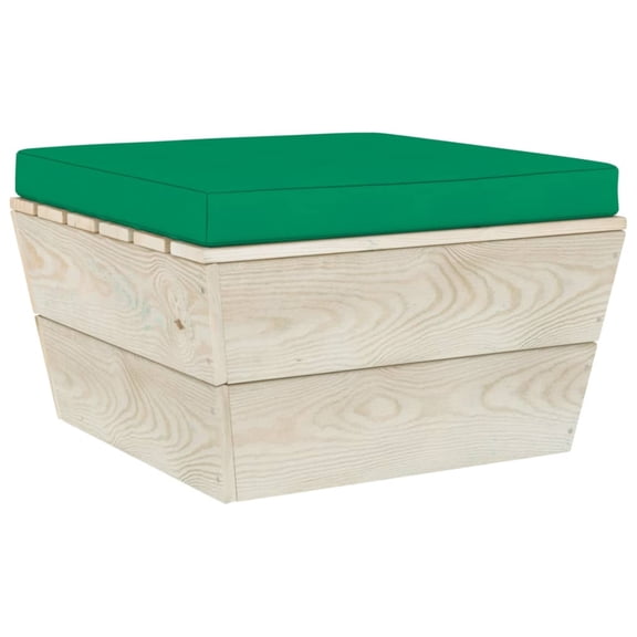 Casafoyer Pallet Ottoman Cushion Green Fabric