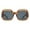 Brown (Black), variant on Women’s Oversized Square Sunglasses Retro Bold Cutout UV400 Clear Beige Brown