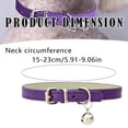 thumbnail image 3 of Qyaukm Adjustable PU Leather Cat Collar with Bell, Soft Kitten Collar for Small Dogs and Puppies, Available in Multiple Colors for Everyday Use, 3 of 9