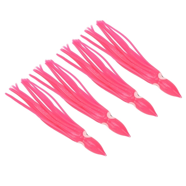 Señuelos De Calamar Rosados suaves, Señuelos De Pesca De Pulpo De PVC, Ojos Realistas, Altamente Efectivos Para La Pesca En Alta Mar, Ideales Para Pescadores