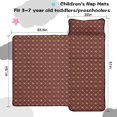 thumbnail image 5 of Orange Green Checkerboard Brown Pattern Toddler Nap Mat for Kid Preschool Daycare, Kid Sleeping Mat Bag, Toddler Sleeping Bag with Pillow, 5 of 6