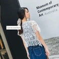 thumbnail image 6 of XISAOK Women Crochet Floral Lace Cardigan Short Sleeve Bolero Shrug Top for Dresses, 6 of 17