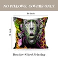 thumbnail image 4 of LALILO Throw Pillow Covers Surprised Cartoon Woman Colorful Cushion Cover 18" x 18", 2 Pack, 4 of 6