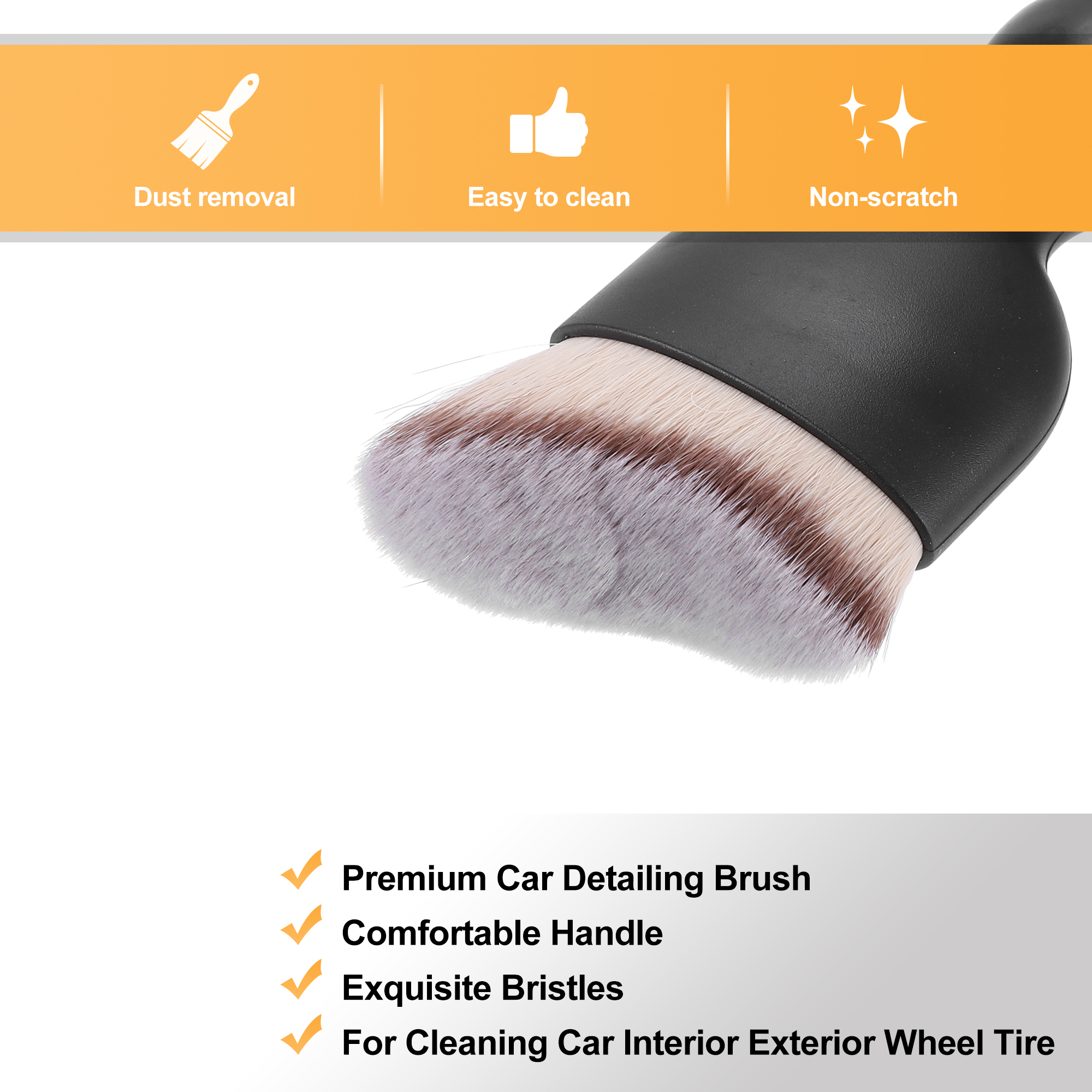 Unique Bargains Interior Detailing Brush Soft Bristles for AC Vents Dashboard