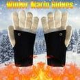 thumbnail image 5 of QSAWXQZ Unisex Convertible Fingerless Gloves with Mitten Flap Women Men Two Tone Knit Flip Top Winter Mittens Multicolor Free Size, 5 of 6