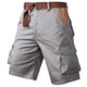 thumbnail image 1 of pstuiky Pantalones cortos para hombre, Pantalones cortos casuales de moda para hombre con múltiples bolsillos, estilo cargo, para trabajo, lisos Pantalones cortos cargo, 1 of 3
