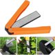 thumbnail image 2 of Double Sided Diamond Sharpener, Handheld Fine Coarse Diafold Blades Sharpening Stone 400/600 Grit Orange, 2 of 5