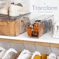 thumbnail image 5 of primebox Plastic Food Storage 2 Pack Clear Container Bin with Handles for Organizing Kitchen, Pantry, Refrigerator, Freezer, Pantry, Cabinet, Closet, Bathroom. 14”x4”x4”, 5 of 7