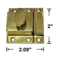 thumbnail image 2 of QCAA Traditional Oval Turn Cabinet Latch, Solid Brass, 2", for Cupboard & Other Furniture, Polished Brass, 4 Pack, Made in Taiwan, 2 of 2