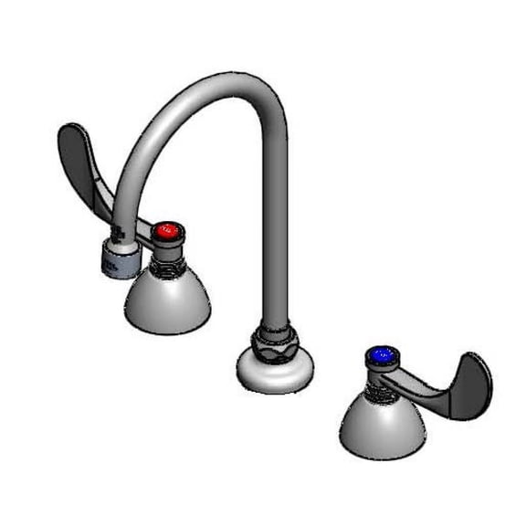 T And S Brass B-2866-05Crv05 0.5 GPM 8" Concealed Deck Mounted Lavatory Faucet - Chrome