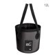 thumbnail image 4 of Eigraketly Cubo de agua plegable de PVC, lavabo, viaje, Camping, pesca, canotaje, organizador reutilizable, accesorios de contenedor Pescar Negro 12L Eigraketly OD022092-03, 4 of 6
