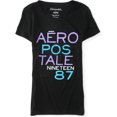 thumbnail image 1 of Aeropostale - Camiseta gráfica para mujer con capas apiladas de Nueva York, negro, extragrande Aeropostale Camiseta gráfica, 1 of 1