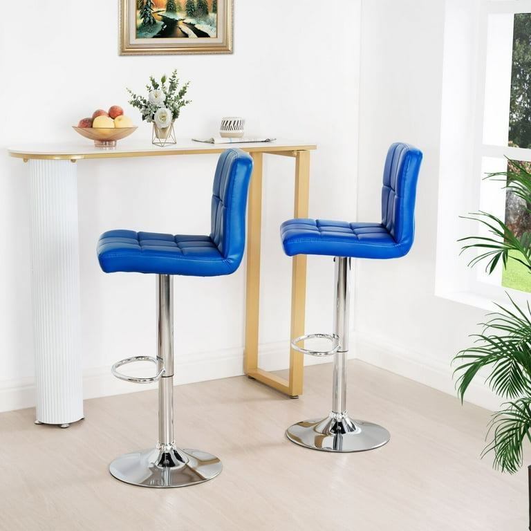 Blue bar stools swivel deals