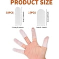 thumbnail image 3 of 20 protectores de dedos de gel, protectores de dedos de silicona, cubiertas de goma para dedos, grietas, heridas, eczema de manos, color blanco, 3 of 5
