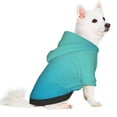 thumbnail image 2 of Goofa Teal Turquoise Pattern Small Dog Sweater Hoodies Pet Grey Hooded Soft Fleece Sweatshirts with Pocket Fall Winter Puppy Cat Sweaters Warm Clothes-, 2 of 8