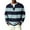 Cyan_#12, variant on Nokdvo Long Sleeve Waffle Shirts for Men Sherpa Striped Quarter Button Up Henley Casual Pullover Tops Fall Winter Quilted Knit Solid Color Loose Sweaters,Yellow 3XL