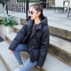 thumbnail image 3 of Chaqueta acolchada de algodón Abrigo cálido estilo coreano para estudiantes en otoño e invierno Cuello de sombrero grueso suelto Abrigo corto acolchado de algodón para mujer, 3 of 6