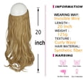 thumbnail image 2 of SAYFUT Hair Extension Ash Blonde Invisible Wire Headband 18/20/22 Inch 4.2-4.4 Oz Long Curly Wavy Synthetic Hairpiece for Women Heat Resistant Fiber No Clip Straight Synthetic Hair, 2 of 8